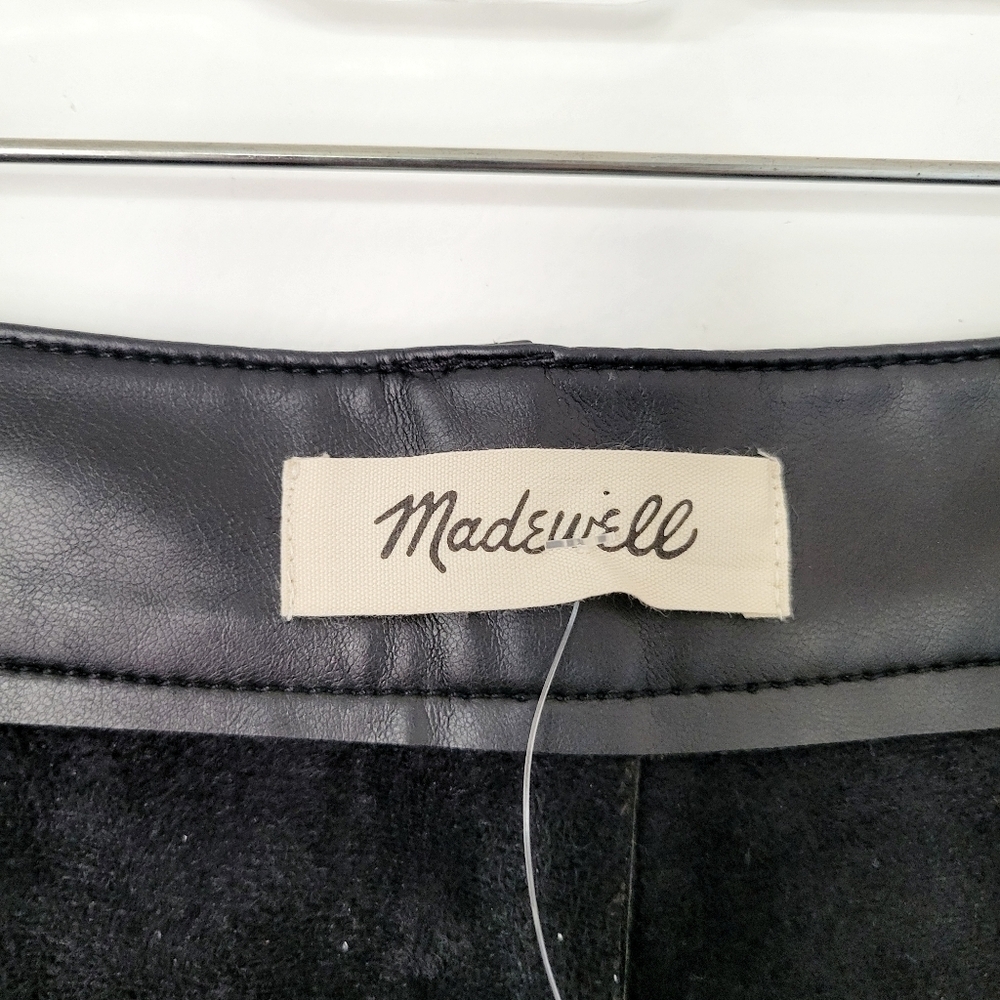 NWT Madewell The Perfect Vintage Straight Jean: Faux Leather Edition Size 30 - Picture 10 of 14